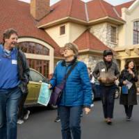 the first campus tour group leaving.